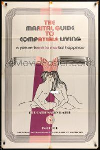 7p567 MARITAL GUIDE TO COMPATIBLE LIVING 1sh '71 sexy art, a picture book to marital happiness!