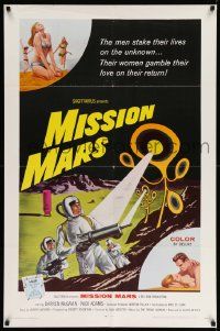 7p587 MISSION MARS 1sh '68 Darren McGavin, a fantastic sci-fi adventure into the unknown!