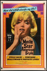 7p599 MOVIE STAR AMERICAN STYLE OR; LSD I HATE YOU 1sh '66 life with LSD, sexy Monroe look-alike!