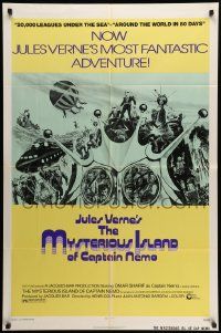 7p613 MYSTERIOUS ISLAND OF CAPTAIN NEMO 1sh '74 La Isla Misteriosa y el Capitan Nemo, Jules Verne!