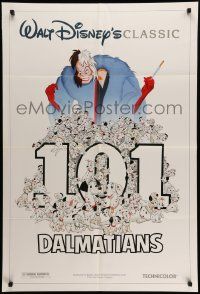 7p657 ONE HUNDRED & ONE DALMATIANS DS 1sh R91 most classic Walt Disney canine family cartoon!