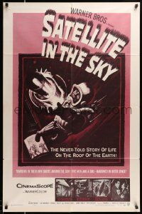 7p757 SATELLITE IN THE SKY 1sh '56 English, the never-told story of life on the roof of the Earth!
