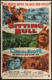 7p800 SITTING BULL 1sh '54 Dale Robertson, Mary Murphy & Native Americans!