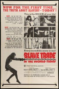 7p806 SLAVE TRADE IN THE WORLD TODAY 1sh '65 the smuggled motion pictures of a sheik's harem!