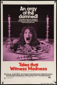 7p864 TALES THAT WITNESS MADNESS 1sh '73 wacky screaming head on food platter color horror image!