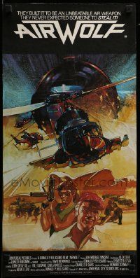 7r280 AIRWOLF Aust daybill '84 Jan-Michael Vincent, Borgnine, Alex Cord, Vaughn art of helicopter!