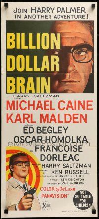 7r289 BILLION DOLLAR BRAIN Aust daybill '67 Michael Caine, Karl Malden, Ken Russell!