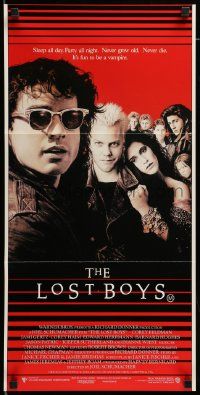 7r406 LOST BOYS Aust daybill '87 teen vampire Kiefer Sutherland, directed by Joel Schumacher!