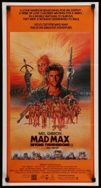 7r408 MAD MAX BEYOND THUNDERDOME Aust daybill '85 art of Gibson & Tina Turner by Richard Amsel!