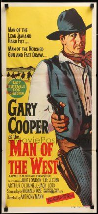 7r411 MAN OF THE WEST Aust daybill '58 Anthony Mann, cowboy Gary Cooper is the man of fast draw!
