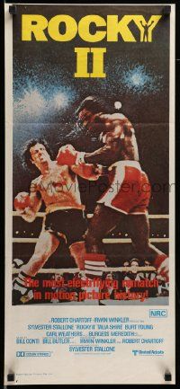 7r440 ROCKY II Aust daybill '79 best image of Sylvester Stallone & Carl Weathers fighting in ring!