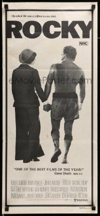 7r439 ROCKY Aust daybill '77 Sylvester Stallone with Talia Shire, boxing classic!