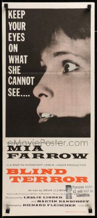 7r453 SEE NO EVIL Aust daybill '71 Richard Fleischer horror, Mia Farrow is not seeing dead people
