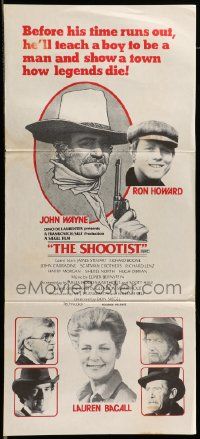 7r455 SHOOTIST Aust daybill '76 Richard Amsel artwork of cowboy John Wayne + cast images!