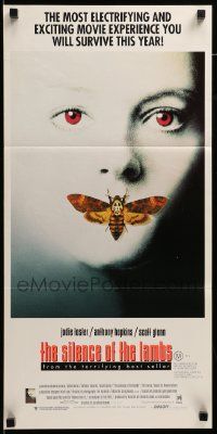 7r456 SILENCE OF THE LAMBS Aust daybill '91 great images of Jodie Foster, Anthony Hopkins!