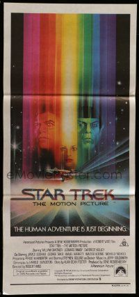 7r469 STAR TREK Aust daybill '79 cool art of William Shatner & Leonard Nimoy by Bob Peak!