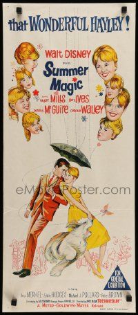 7r475 SUMMER MAGIC Aust daybill '63 the many faces of Hayley Mills, Burl Ives, shaggy dog!