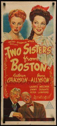 7r502 TWO SISTERS FROM BOSTON Aust daybill '46 Kathryn Grayson, June Allyson, Jimmy Durante, Lawford