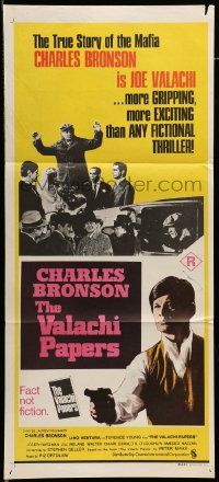 7r503 VALACHI PAPERS Aust daybill '72 directed by Terence Young, Charles Bronson in the mob!
