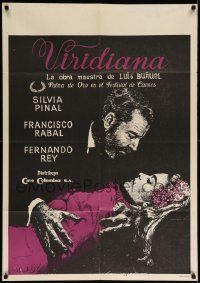 7r168 VIRIDIANA Colombian poster '61 directed by Luis Bunuel, Silvia Pinal & Francisco Rabal!