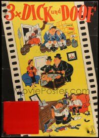 7r548 3X DICK UND DOOF German '50s cool different art, Laurel and Hardy compilation!