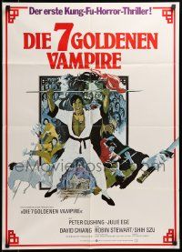 7r553 7 BROTHERS MEET DRACULA German '74 The Legend of the 7 Golden Vampires, different art!