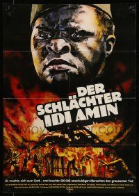 7r568 AMIN THE RISE & FALL German '83 Joseph Olita as maniac Idi Amin, completely different art!