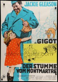 7r708 GIGOT German '63 cute Katherine Kath hugs Jackie Gleason, directed by Gene Kelly!