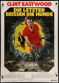 7r943 THUNDERBOLT & LIGHTFOOT German '74 art of Clint Eastwood with HUGE gun by Ken Barr!