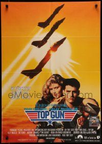 7r949 TOP GUN German '86 great image of Tom Cruise & Kelly McGillis, Navy fighter jets!