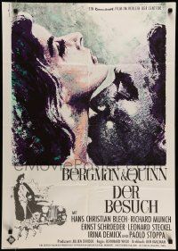 7r968 VISIT German '64 different Vanni Tealdi art of Ingrid Bergman & Anthony Quinn!