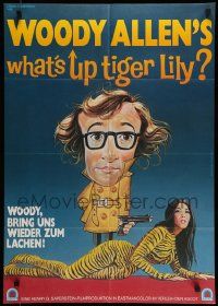 7r980 WHAT'S UP TIGER LILY German '81 wacky Woody Allen Japanese spy spoof, different art by Morff