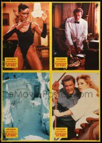 7r165 VIEW TO A KILL German LC poster '85 images of Roger Moore as Bond, four different images!
