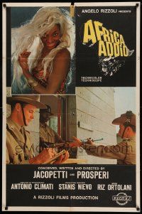 7r170 ADIOS AFRICA export Italian 1sh '67 Jacopetti & Prosperi's Africa Addio, blonde woman!