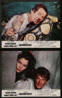 7r110 MOONRAKER 8 French LCs '79 many images of Roger Moore as James Bond, different!