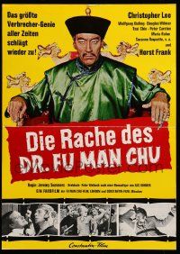 7s041 VENGEANCE OF FU MANCHU German pressbook '68 unfolds to cool 12x17 color poster!