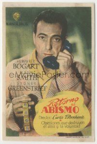 7s734 CONFLICT Spanish herald '47 different image of Humphrey Bogart on phone with bracelet!