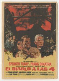 7s743 DEVIL AT 4 O'CLOCK Spanish herald '62 Howard Terpning art of Spencer Tracy & Frank Sinatra!