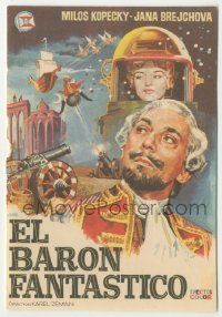 7s761 FABULOUS BARON MUNCHAUSEN Spanish herald '65 Czech fantasy directed by Karel Zeman, Jano art!