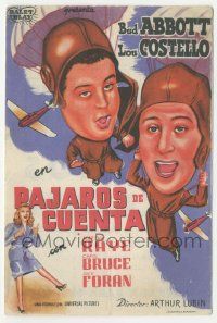 7s819 KEEP 'EM FLYING Spanish herald '44 Bud Abbott & Lou Costello in the United States Air Force!