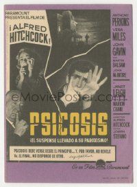 7s883 PSYCHO Spanish herald '61 Janet Leigh, Anthony Perkins, Alfred Hitchcock shown!