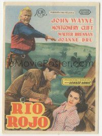 7s891 RED RIVER Spanish herald '53 John Wayne, Montgomery Clift, Joanne Dru, Howard Hawks
