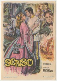 7s912 SENSO Spanish herald '67 Luchino Visconti's Senso, Carlos Escobar art of Alida Valli & Farley Granger!