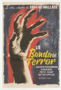 7s946 TERRIBLE PEOPLE Spanish herald '62 Edgar Wallace, different art of clutching hand & Big Ben!