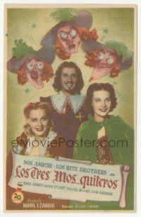 7s957 THREE MUSKETEERS Spanish herald '39 Don Ameche as D'Artagnan, Pauline Moore, Binnie Barnes!