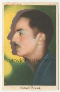 7s984 WILLIAM POWELL Spanish herald '30s great profile portrait of the suave leading man!
