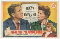 7s985 WITHOUT LOVE Spanish herald '47 Spencer Tracy, Katharine Hepburn & Lucille Ball!