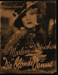 7s049 BLONDE VENUS German program '32 many images of Marlene Dietrich, Josef von Sternberg classic!
