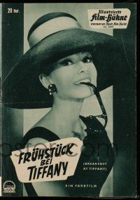 7s259 BREAKFAST AT TIFFANY'S German program '62 different images of sexy elegant Audrey Hepburn!