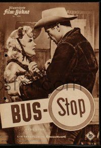 7s267 BUS STOP German program '56 different images of cowboy Don Murray & sexy Marilyn Monroe!